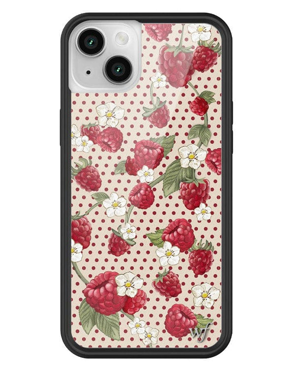 Wildflower Raspberry Polka Dot iPhone 14 Plus Case