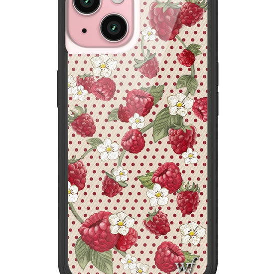 Wildflower Raspberry Polka Dot iPhone 15 Case