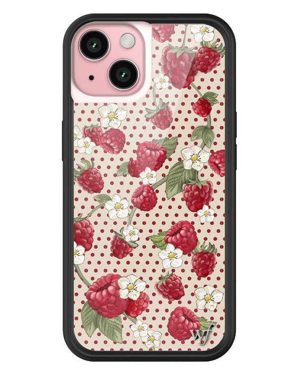 Wildflower Raspberry Polka Dot iPhone 15 Case