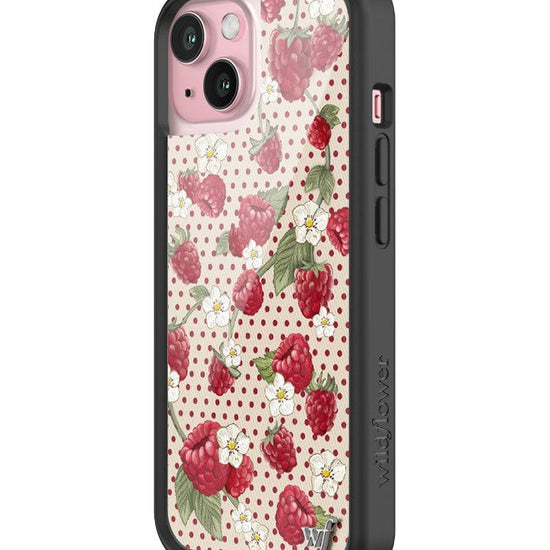 Wildflower Raspberry Polka Dot iPhone 15 Case