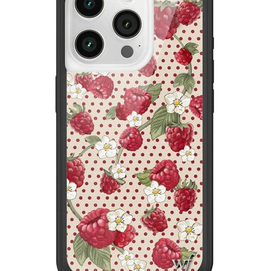 Wildflower Raspberry Polka Dot iPhone 15 Pro Case