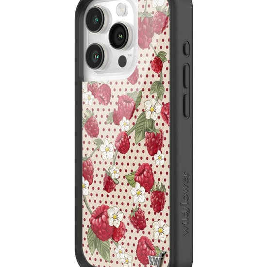 Wildflower Raspberry Polka Dot iPhone 15 Pro Case