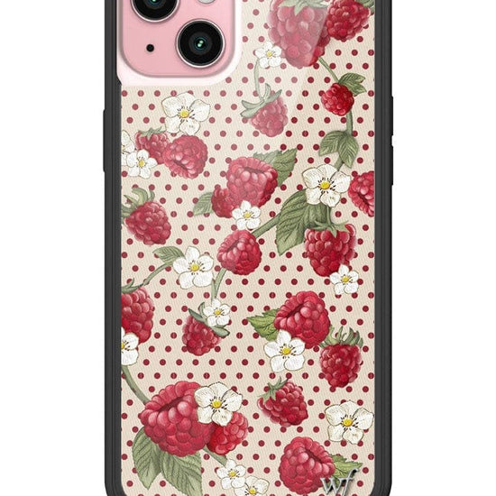 Wildflower Raspberry Polka Dot iPhone 15 Plus Case