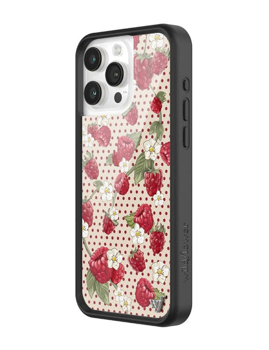 wildflower raspberry polka dot iphone 15 pro max 