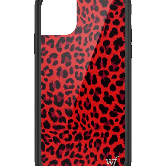 Wildflower iPhone case 11 Red Meow Leopard Cute