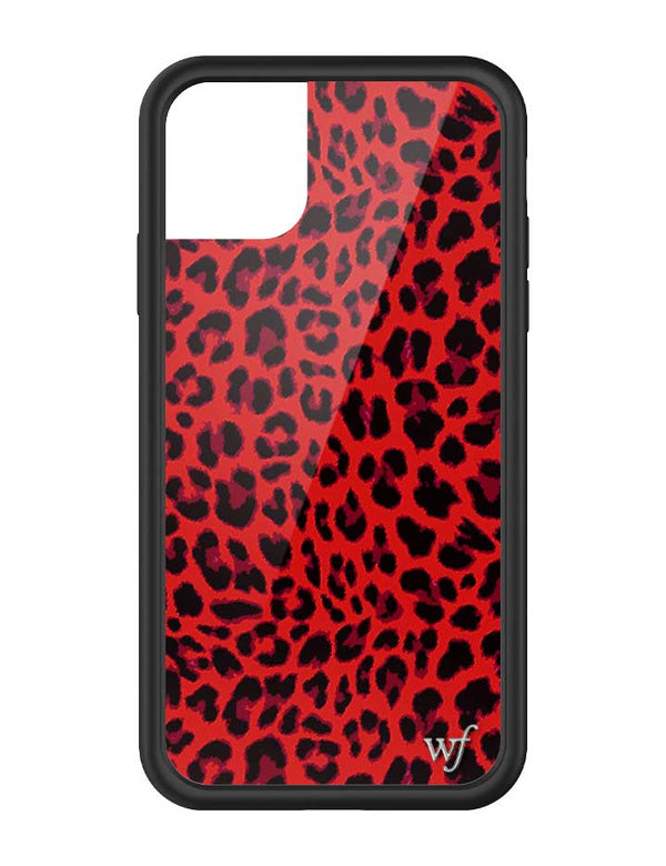 Wildflower iPhone case 11 Red Meow Leopard Cute