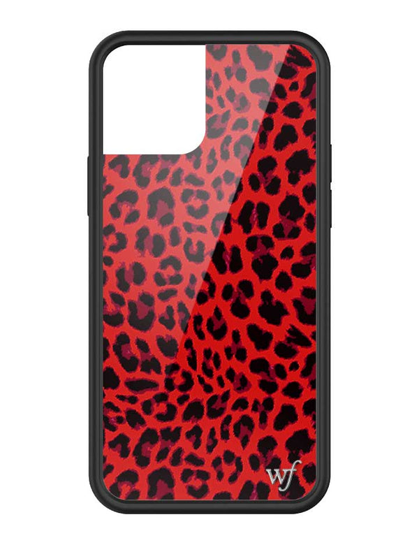 Wildflower iPhone case 12/12 Pro Red Meow Leopard Cute