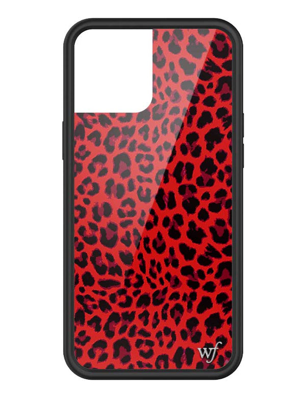 Wildflower iPhone case 12 Pro Max Red Meow Leopard Cute