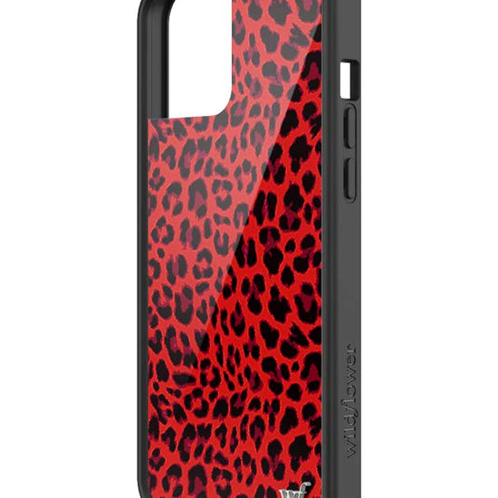 Wildflower iPhone case 12 Pro Max Red Meow Leopard Cute