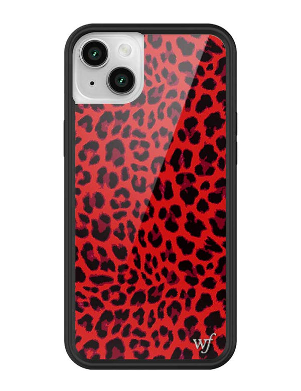 Wildflower iPhone case 13 Red Meow Leopard Cute