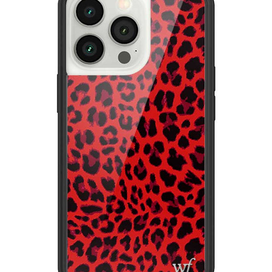 Wildflower iPhone case 13 Pro Red Meow Leopard Cute