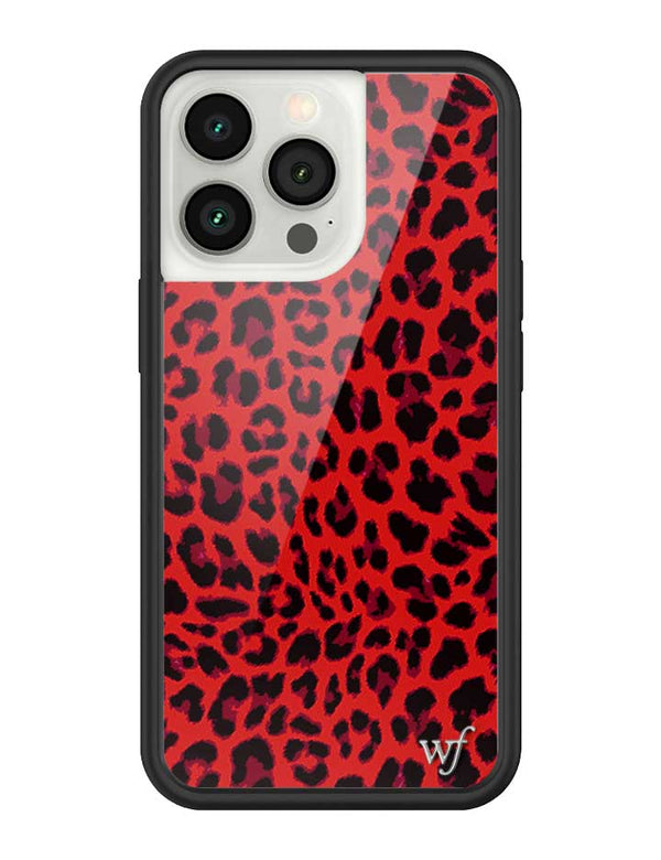 Wildflower iPhone case 13 Pro Red Meow Leopard Cute