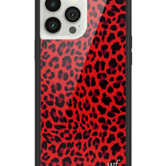 Wildflower iPhone case 13 Pro Max Red Meow Leopard Cute