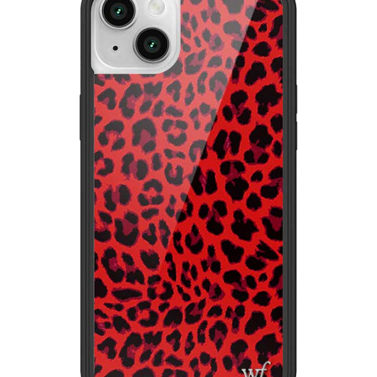 Wildflower iPhone case 14 Red Meow Leopard Cute