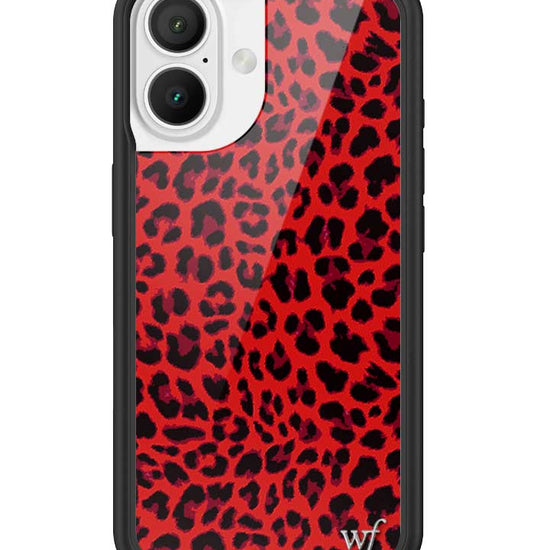 Wildflower iPhone case 16 Red Meow Leopard Cute