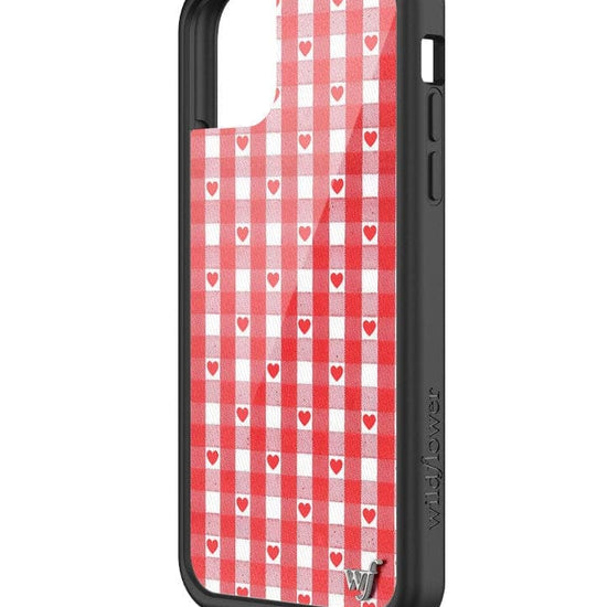 Wildflower Red Gingham Heart iPhone 11 Case