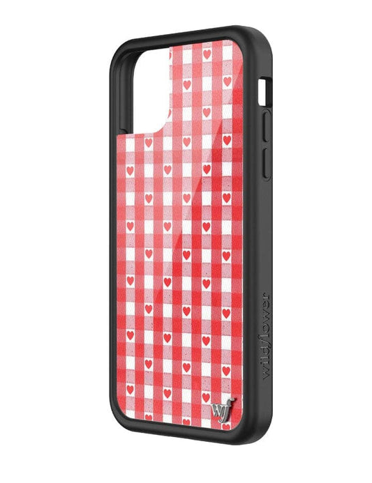 wildflower red gingham heart iphone 11 
