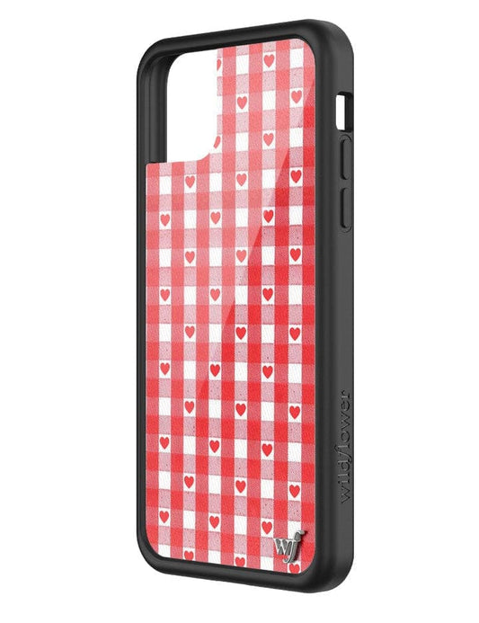 wildflower red gingham heart iphone 11 pro max 