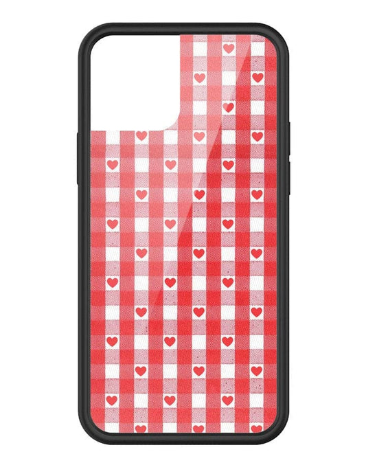 Wildflower Red Gingham Heart iPhone 12 / 12 Pro Case