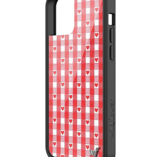 Wildflower Red Gingham Heart iPhone 12 / 12 Pro Case