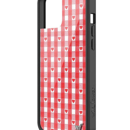 Wildflower Red Gingham Heart iPhone 12 Pro Max Case