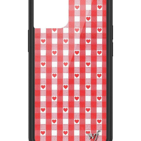 Wildflower Red Gingham Heart iPhone 13 Mini Case