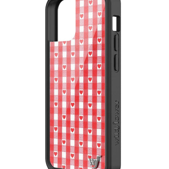 Wildflower Red Gingham Heart iPhone 13 Mini Case