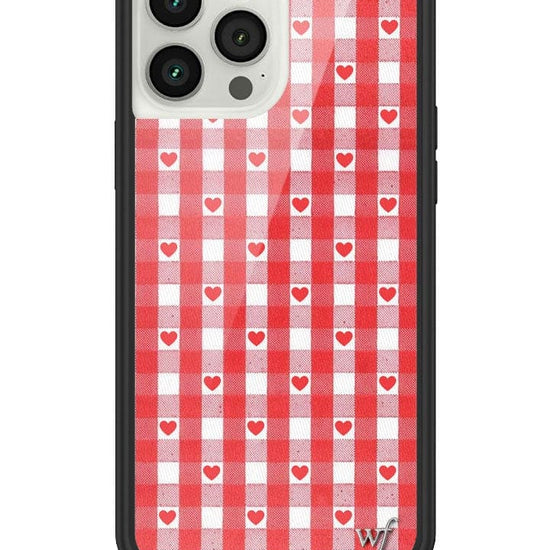 Wildflower Red Gingham Heart iPhone 13 Pro Max Case