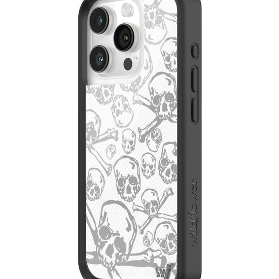 Wildflower Skull Girl iPhone 15 Pro Case