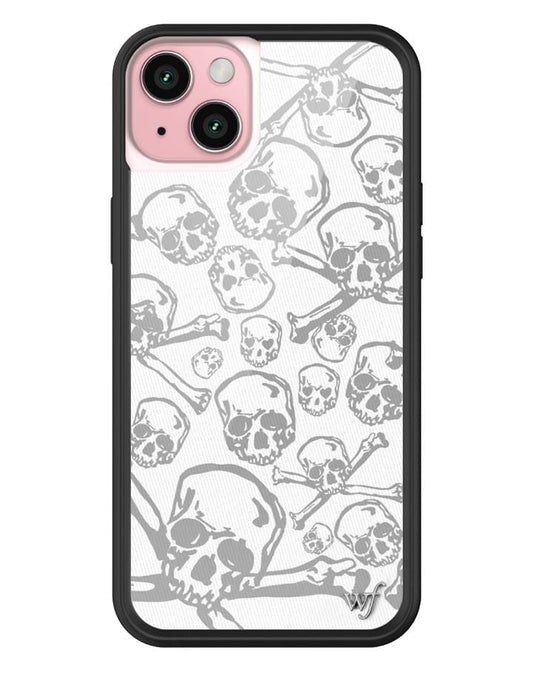 Wildflower Skull Girl iPhone 15 Plus Case