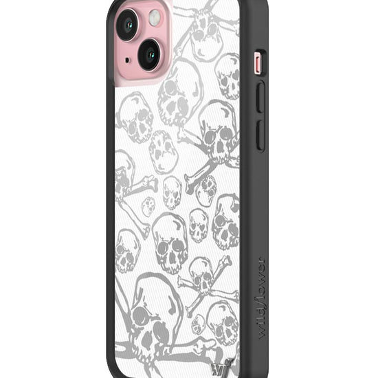 Wildflower Skull Girl iPhone 15 Plus Case