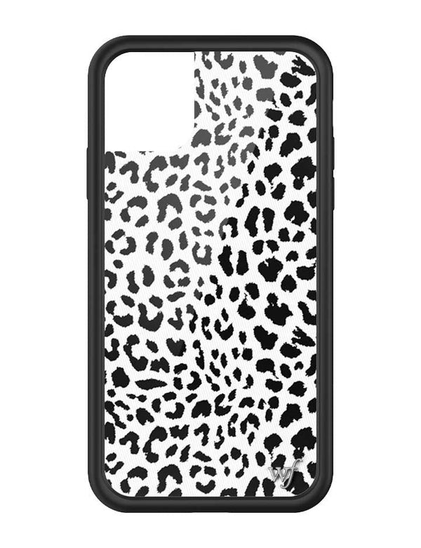 Wildflower iPhone case 11 Snow Meow Leopard White Cute