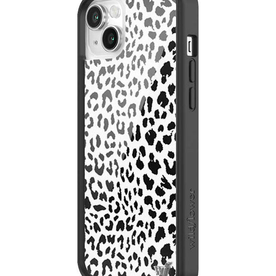 Wildflower iPhone case 13 Snow Meow Leopard White Cute