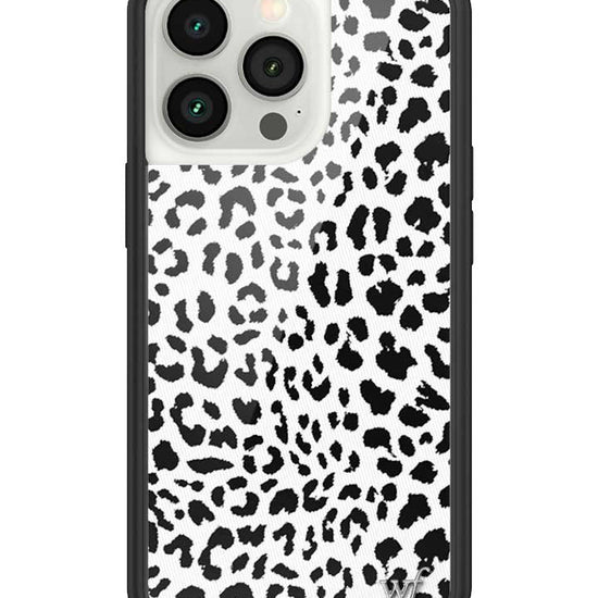 Wildflower iPhone case 13 Pro Snow Meow Leopard White Cute