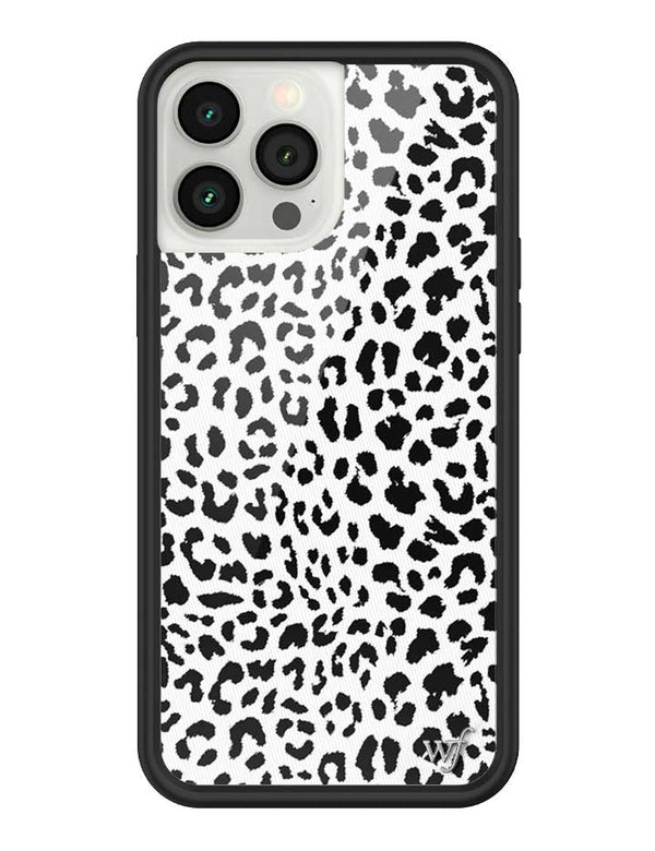 Wildflower iPhone case 13 Pro Max Snow Meow Leopard White Cute