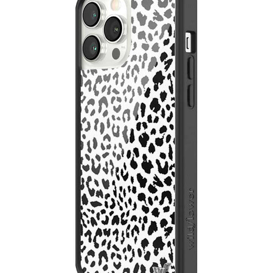 Wildflower iPhone case 13 Pro Max Snow Meow Leopard White Cute