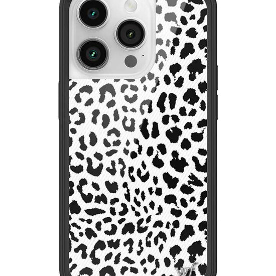 Wildflower iPhone case 14 Pro Snow Meow Leopard White Cute