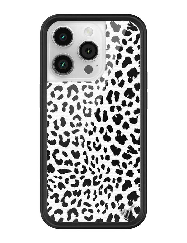 Wildflower iPhone case 14 Pro Snow Meow Leopard White Cute