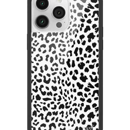 Wildflower iPhone case 14 Pro Max Snow Meow Leopard White Cute