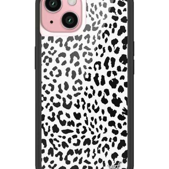 Wildflower iPhone case 15 Snow Meow Leopard White Cute