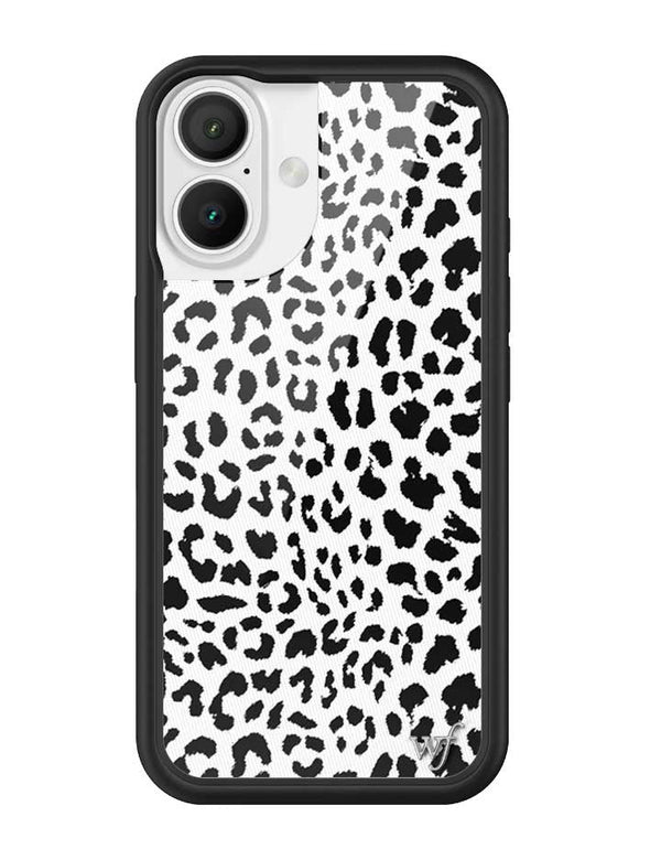 Wildflower iPhone case 16 Snow Meow Leopard White Cute