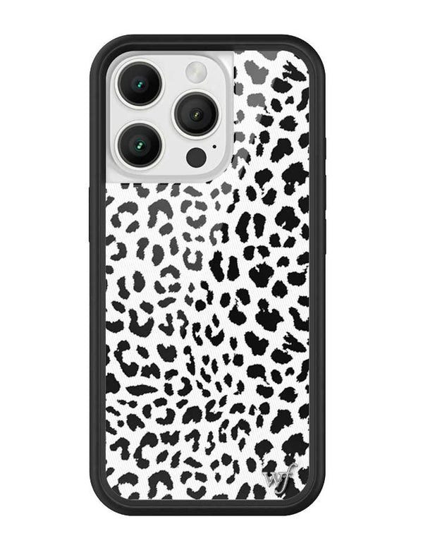 Wildflower iPhone case 16 Pro Snow Meow Leopard White Cute