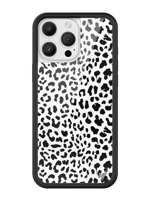 Wildflower iPhone case 16 Pro Max Snow Meow Leopard White Cute