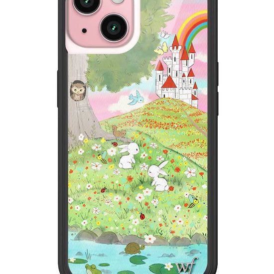 Wildflower iPhone case 15 Fairytale Storybook Castle Animals