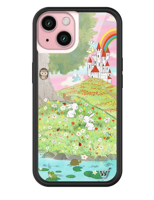 Wildflower iPhone case 15 Fairytale Storybook Castle Animals