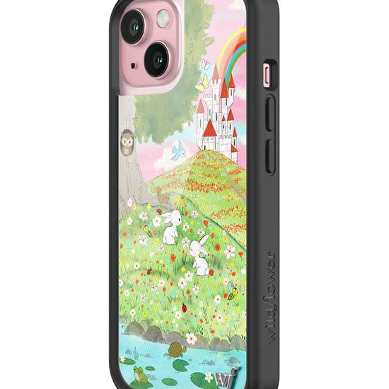 Wildflower iPhone case 15 Fairytale Storybook Castle Animals