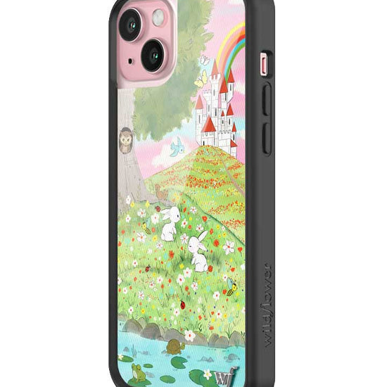 Wildflower iPhone case 15 Plus Fairytale Storybook Castle Animals