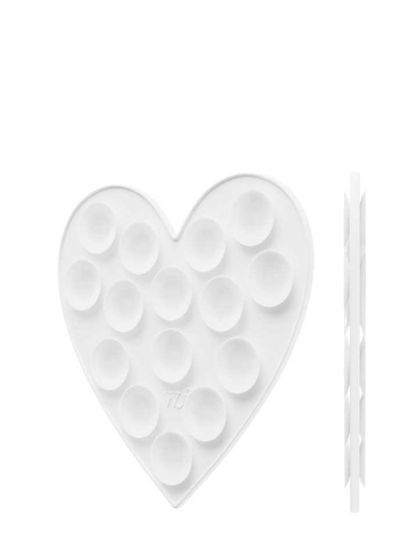 Wildflower White Heart Stickeez