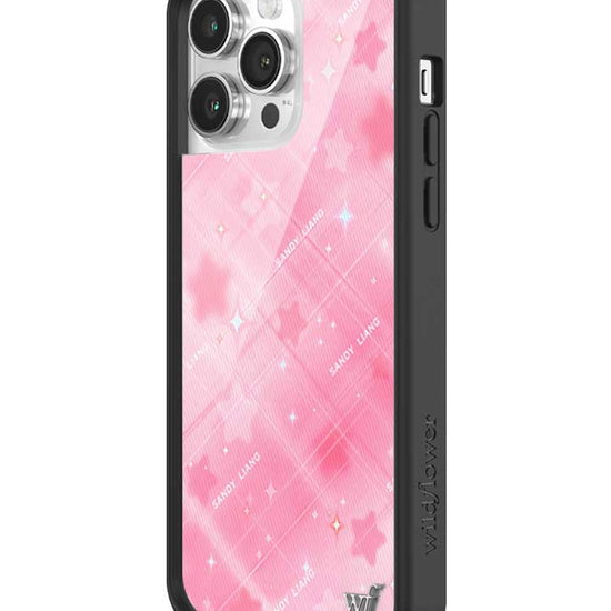 Wildflower iPhone case 14 Pro Max Sandy Liang Starry Plaid Pink Collab Cute