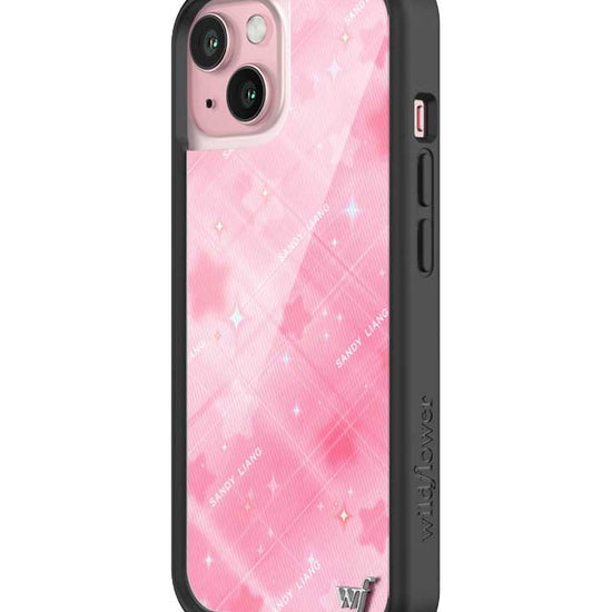 Wildflower iPhone case 15 Sandy Liang Starry Plaid Pink Collab Cute